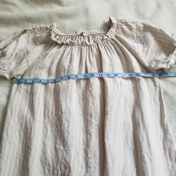 🇮🇹 VANESSA ALEXANDRA Linen Blend Ruffle Neck Dress Size S - Picture 9 of 11